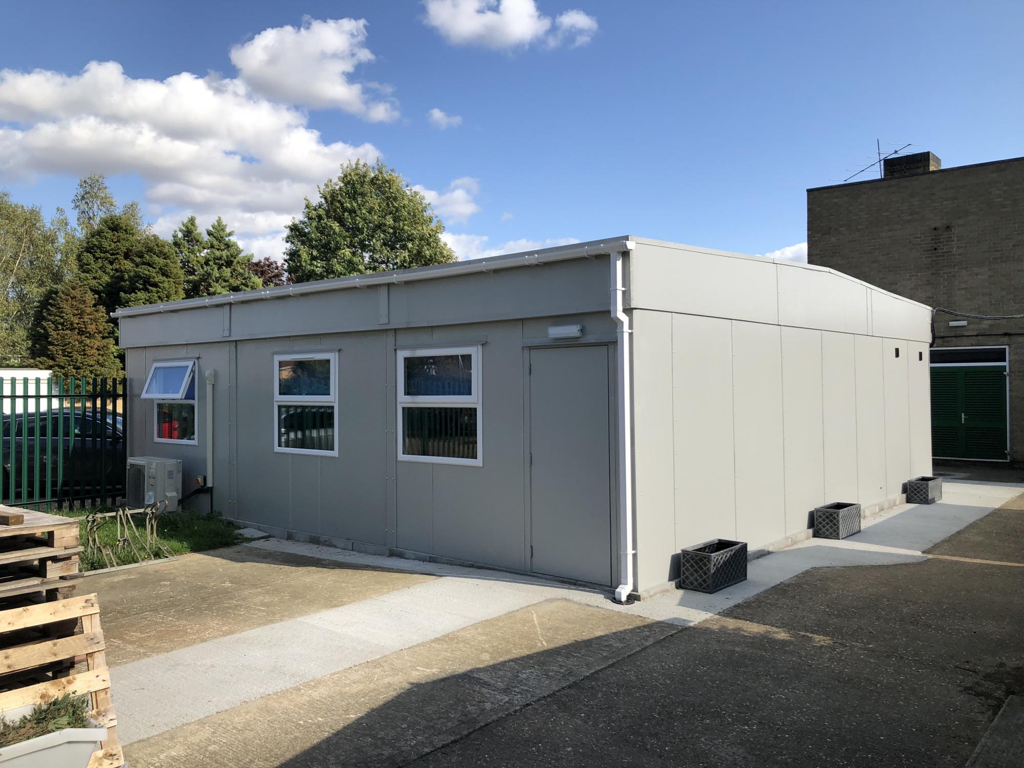 modular building classroom space